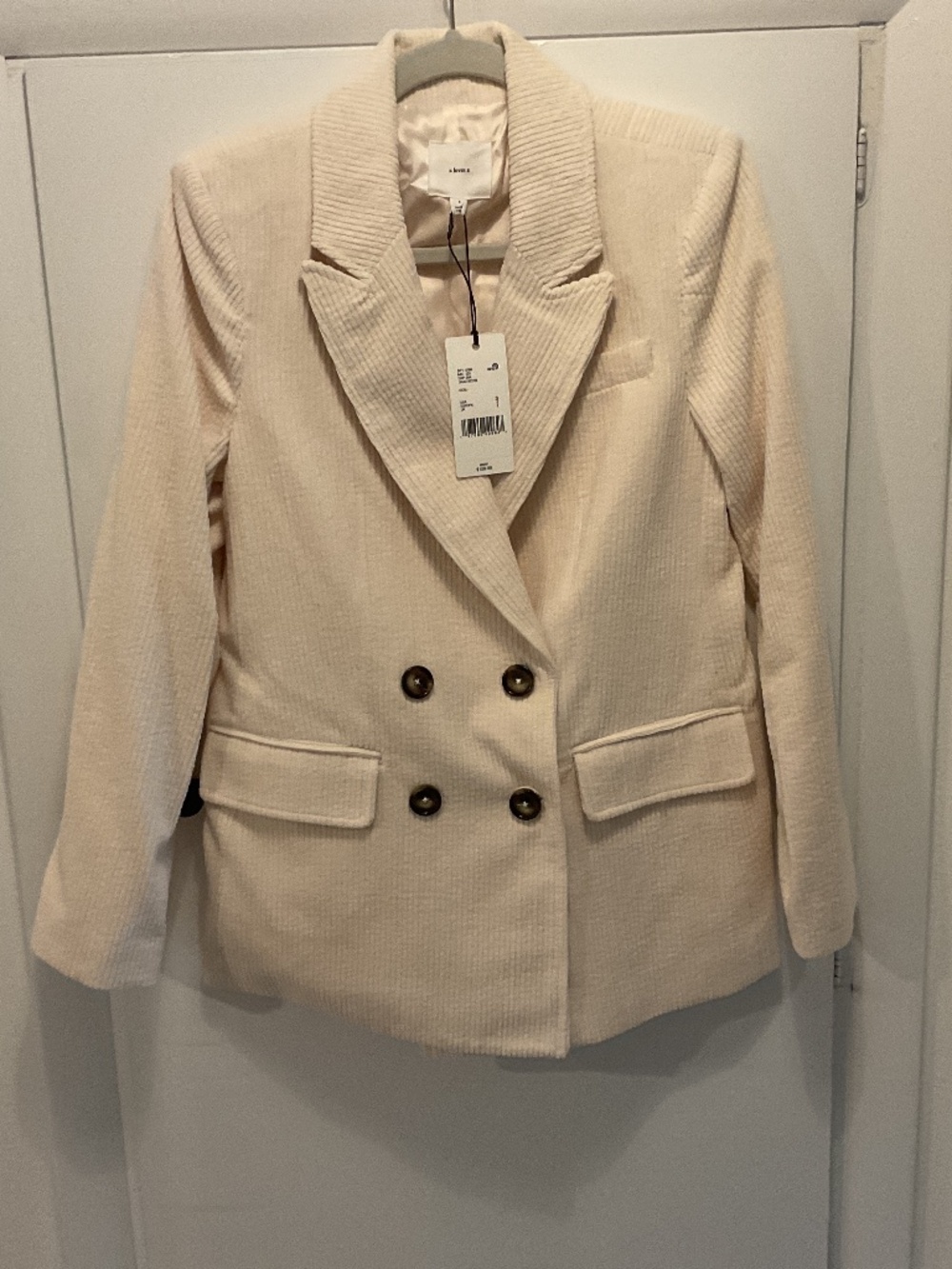 A Loves A Brand, Small, Corduroy, Ivory, Blazer